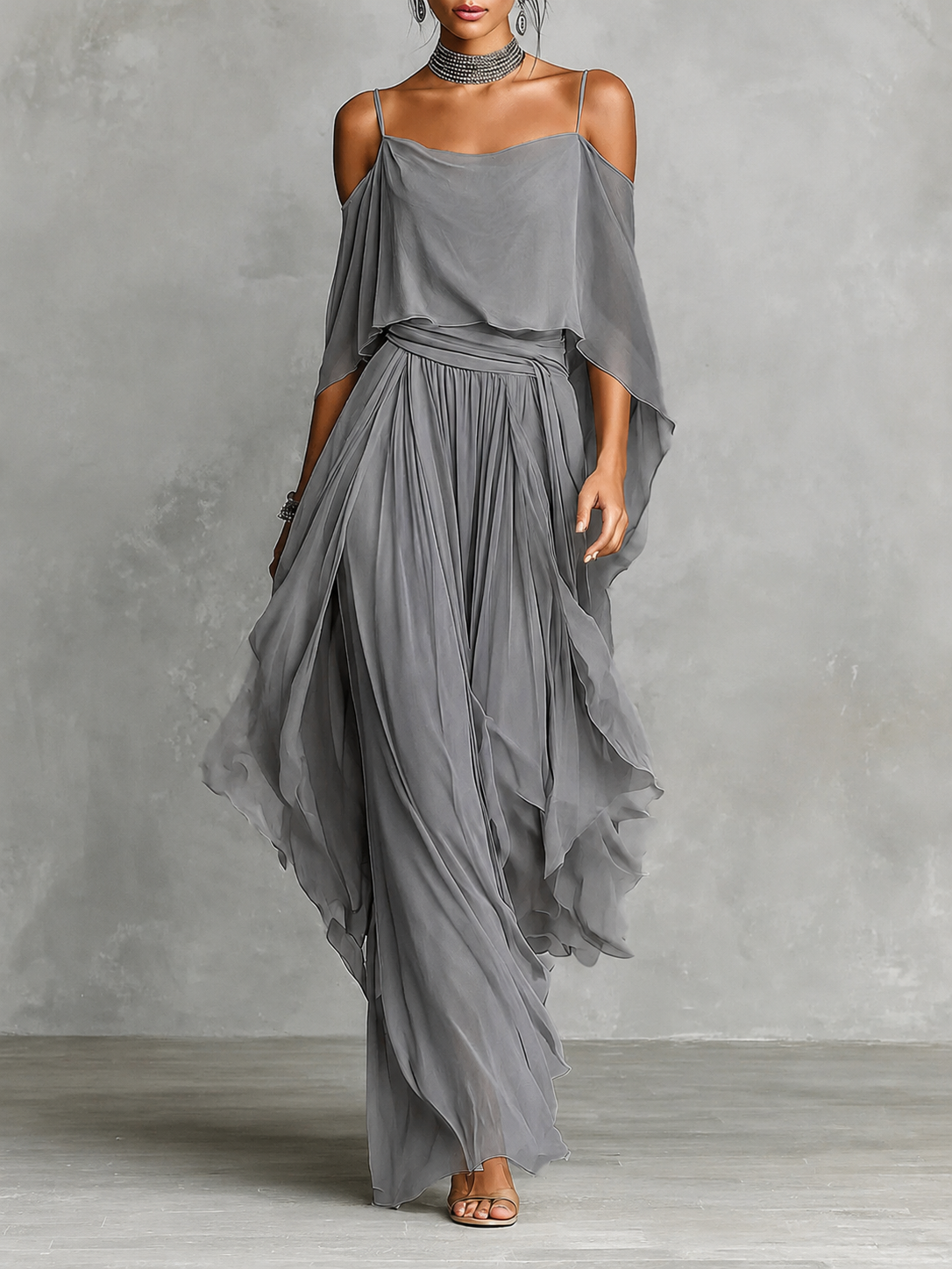 Mary | Elegantes Chiffon-Set