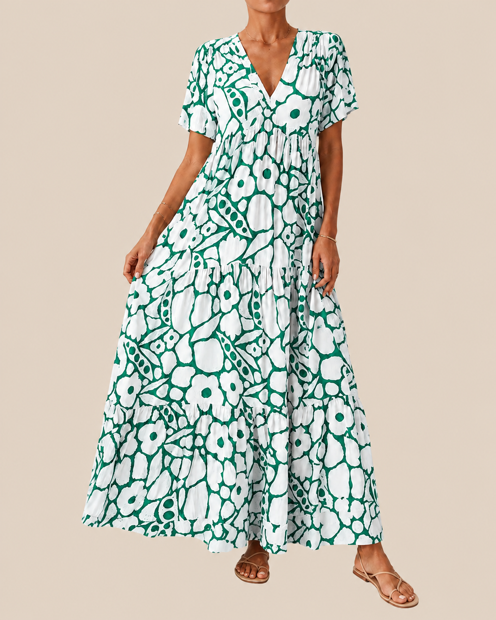 Lea | Florales Maxikleid