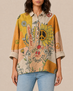 Nia | Bluse mit Künstlerprint