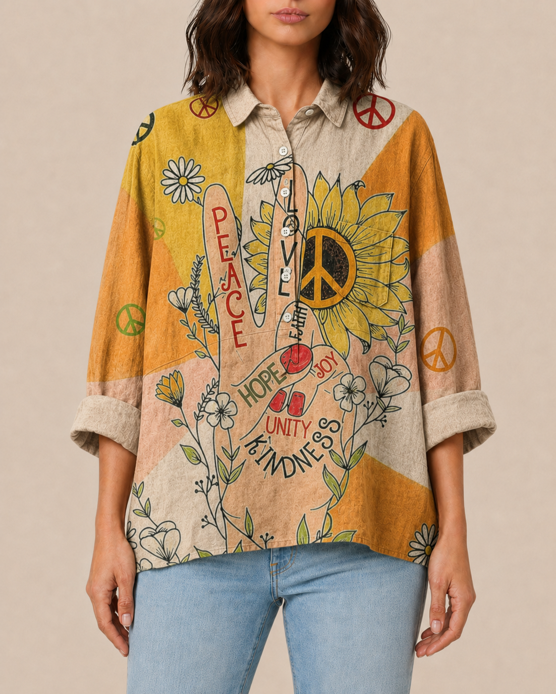Nia | Bluse mit Künstlerprint