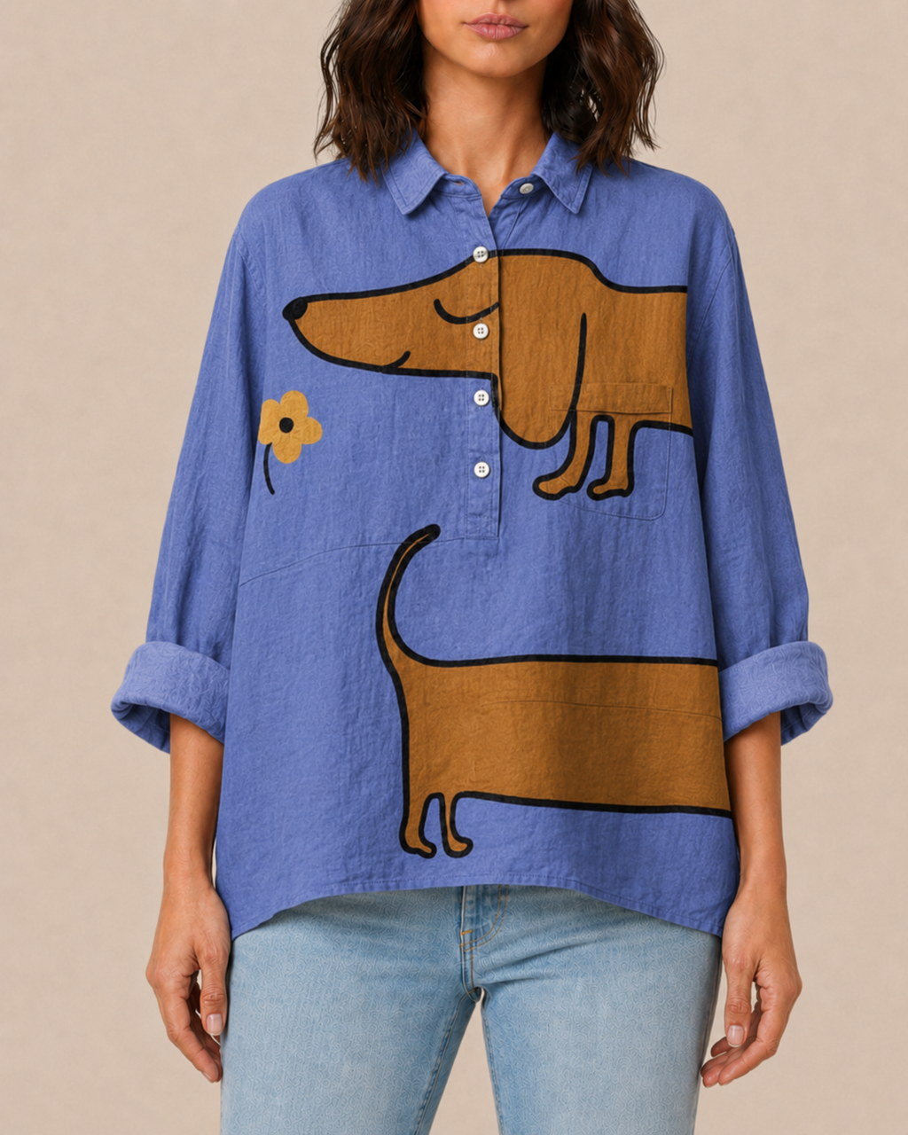 Zadie | Bluse mit Künstlerprint