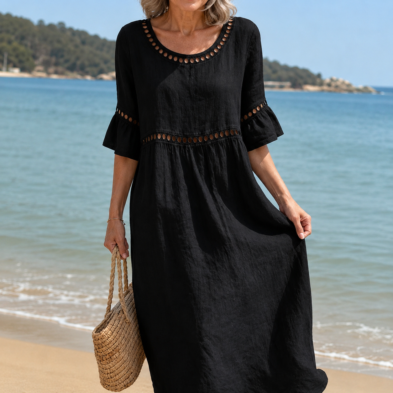 Hélène | Langes Kleid mit Flachbauch-Effekt