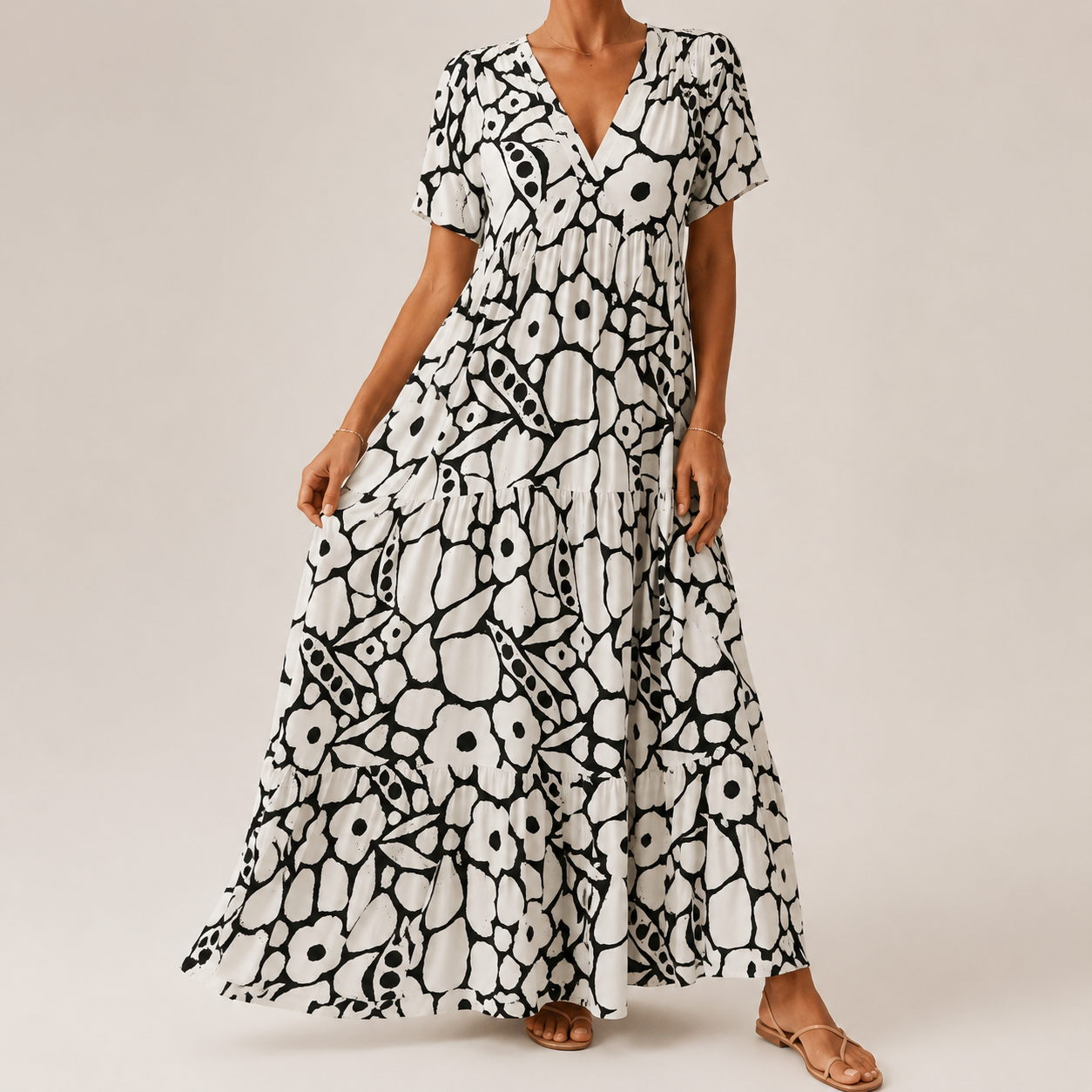 Lea | Florales Maxikleid