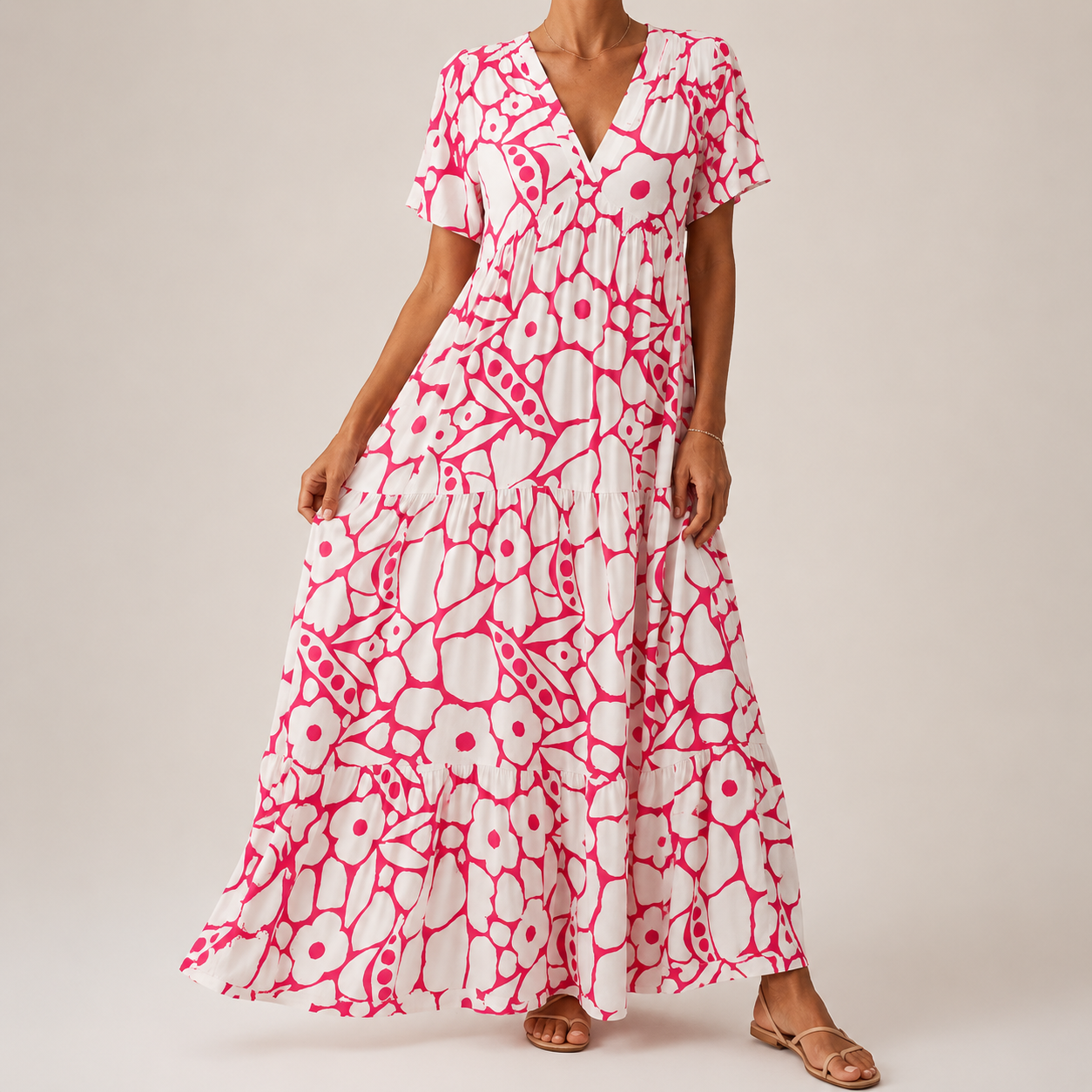 Lea | Florales Maxikleid