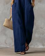 Stacy | Ärmelloser Jumpsuit mit weitem Bein