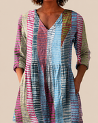 Noa | Lange Bluse mit ausdrucksstarkem Muster