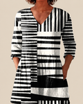 Quinn | Lange Bluse mit ausdrucksstarkem Muster