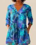 Riley | Lange Bluse mit ausdrucksstarkem Muster