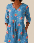 Ayla | Lange Bluse mit ausdrucksstarkem Muster