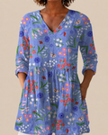 Amelie | Lange Bluse mit ausdrucksstarkem Muster