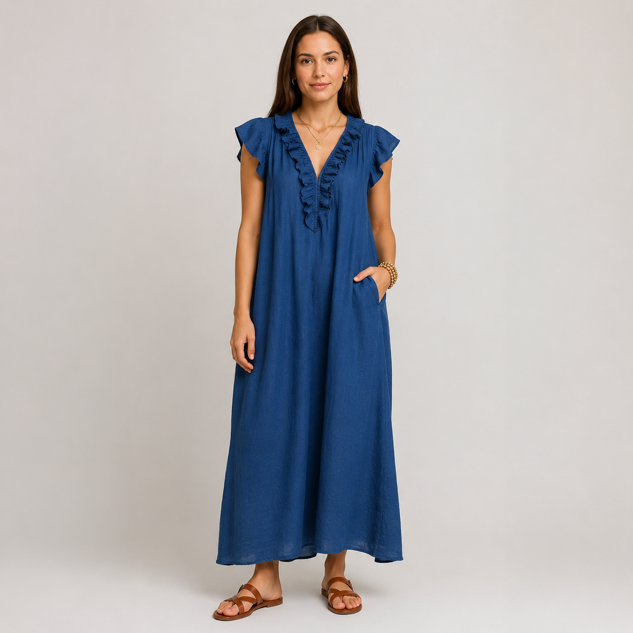 Maëlys | Robe Maxi Bohème en Lin