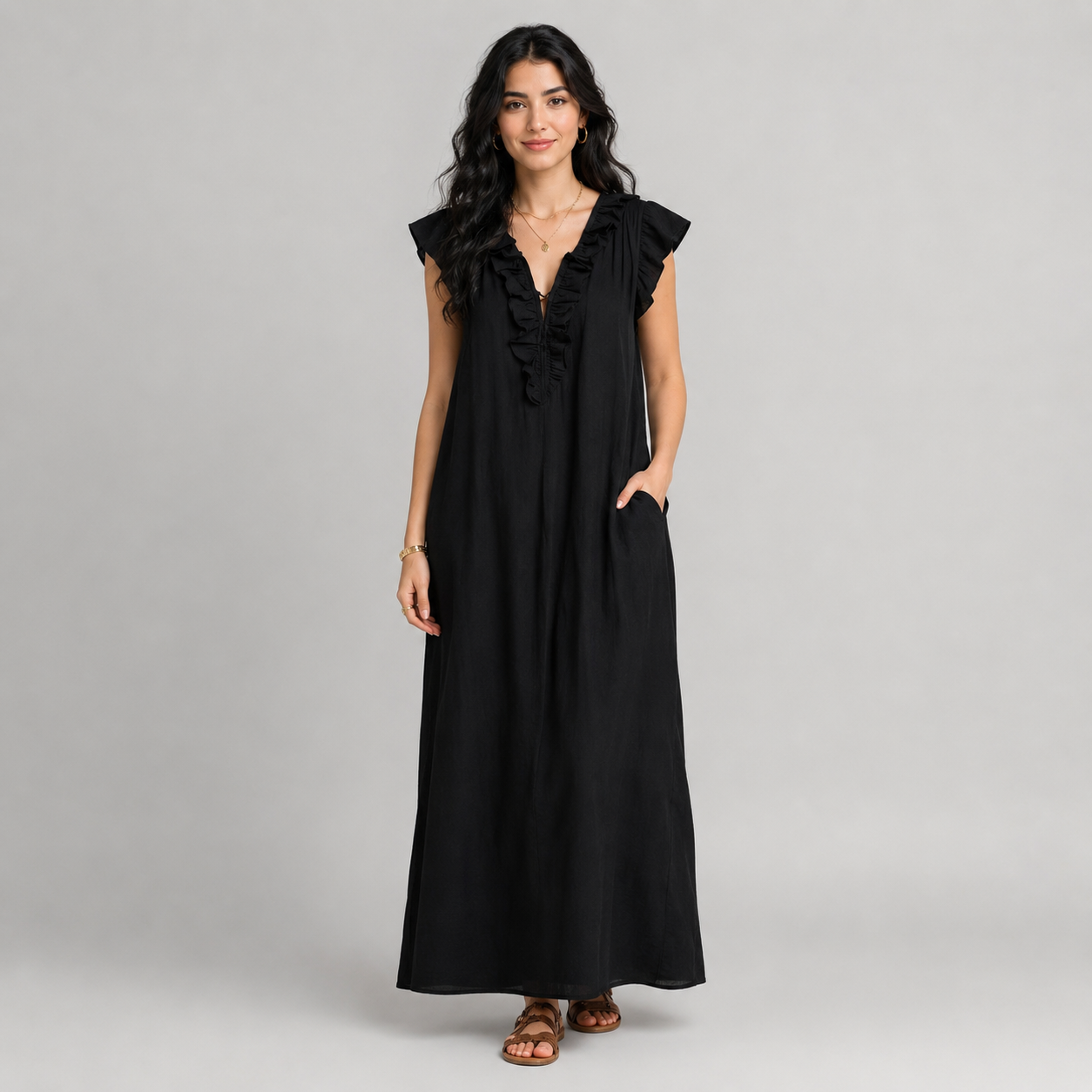 Maëlys | Robe Maxi Bohème en Lin