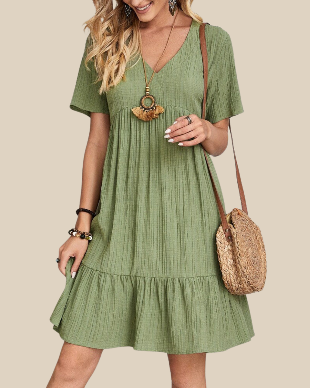 Cindy | Luftiges Sommerkleid mit Volantsaum