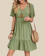 Cindy | Luftiges Sommerkleid mit Volantsaum