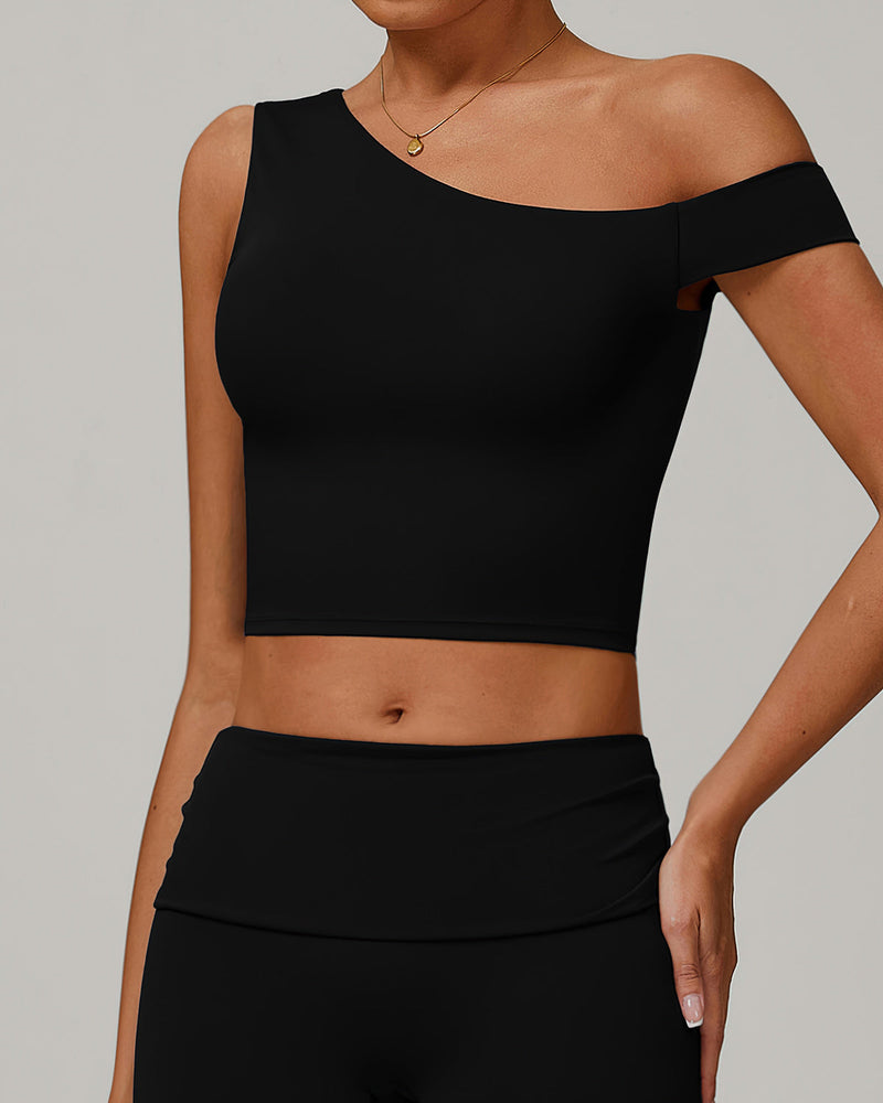 Celine | Asymmetrisches Active Crop Top