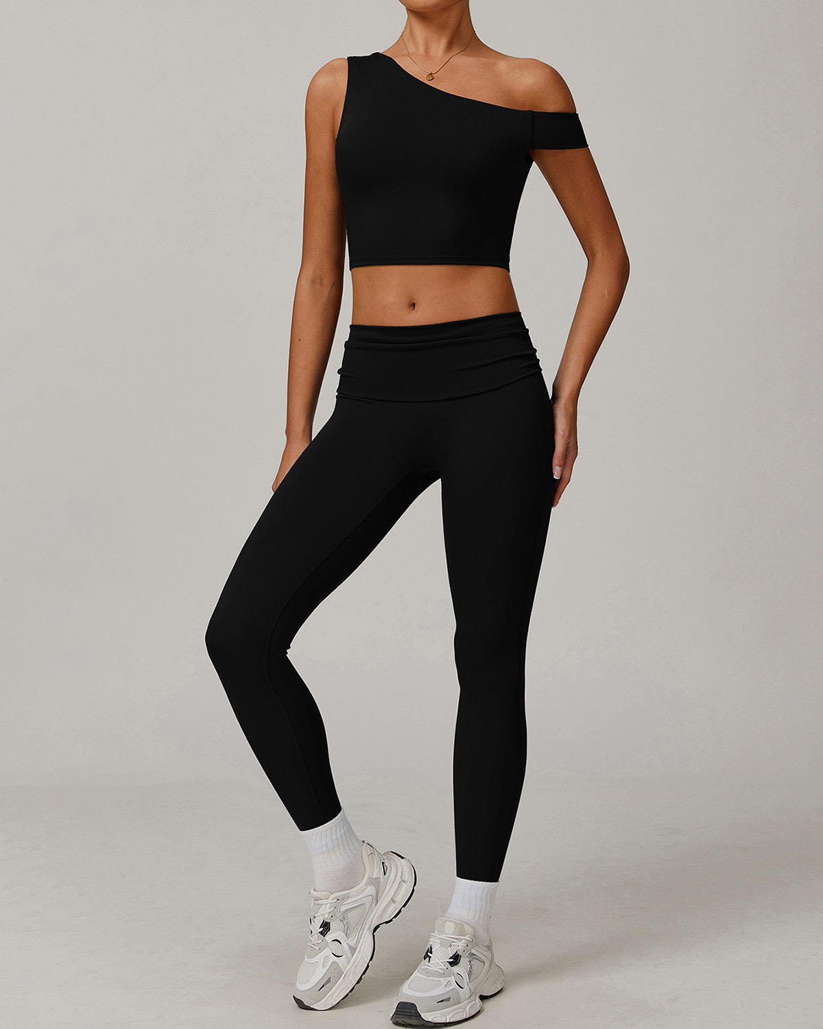 Celine | Asymmetrisches Active Crop Top