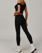 Celine | Asymmetrisches Active Crop Top