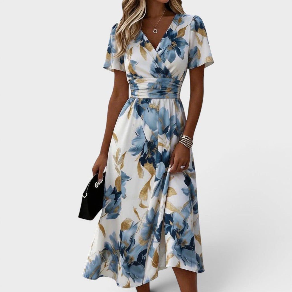 Fae | Elegantes Midikleid mit Blumenmuster