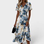Fae | Elegantes Midikleid mit Blumenmuster