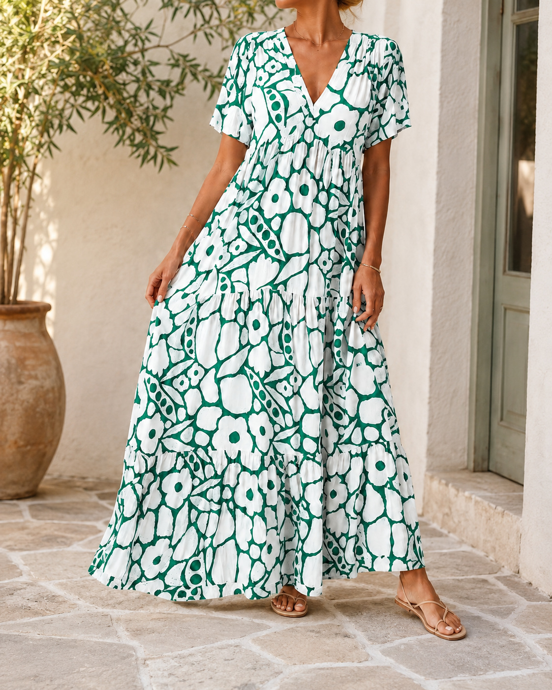 Lea | Florales Maxikleid