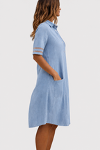 Joyce | Luftiges Kleid in Denimoptik