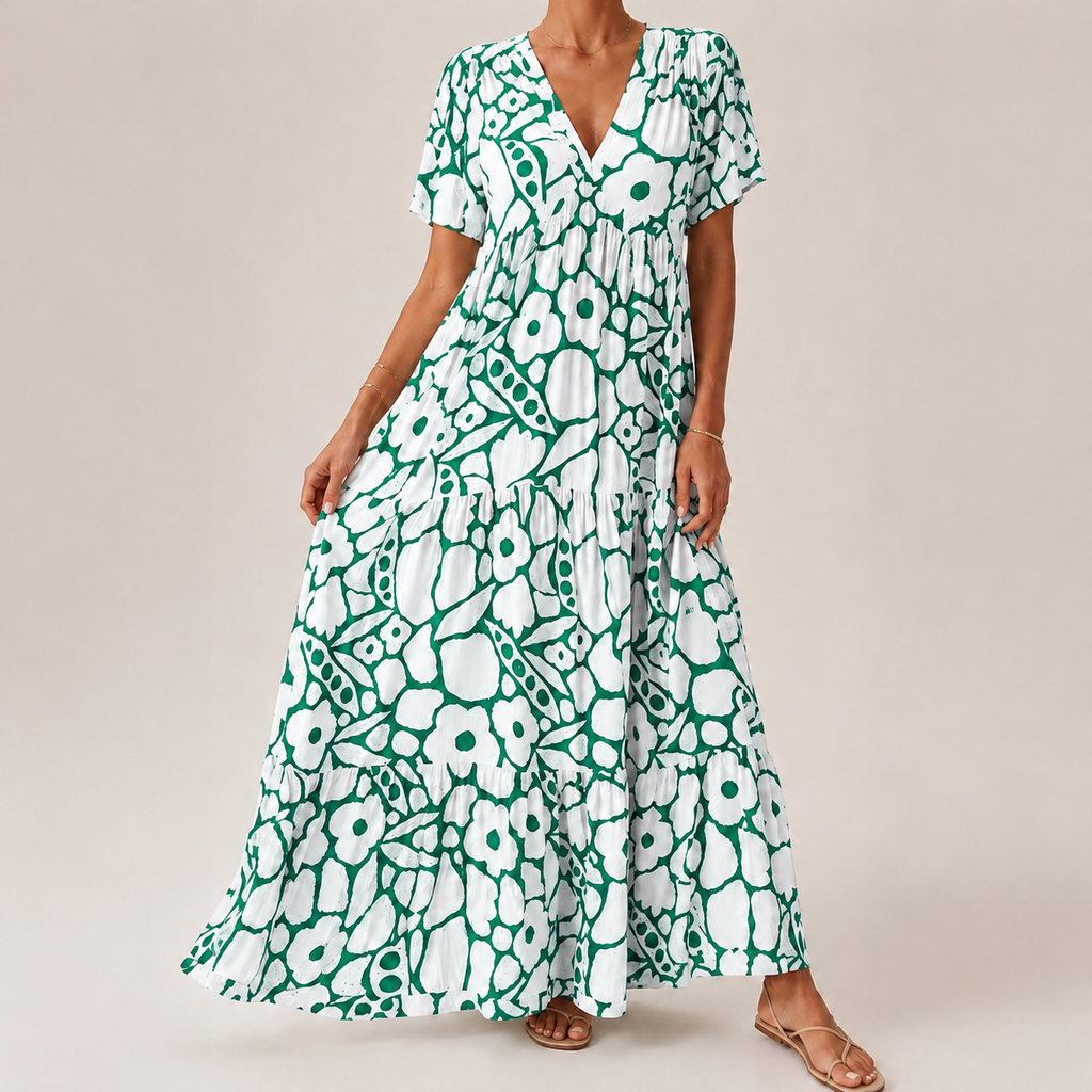 Lea | Florales Maxikleid