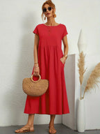 Naomi | Luftiges Maxikleid mit Taschen