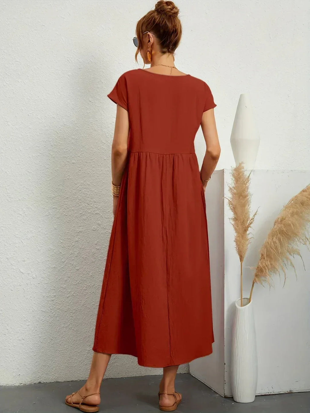 Naomi | Luftiges Maxikleid mit Taschen