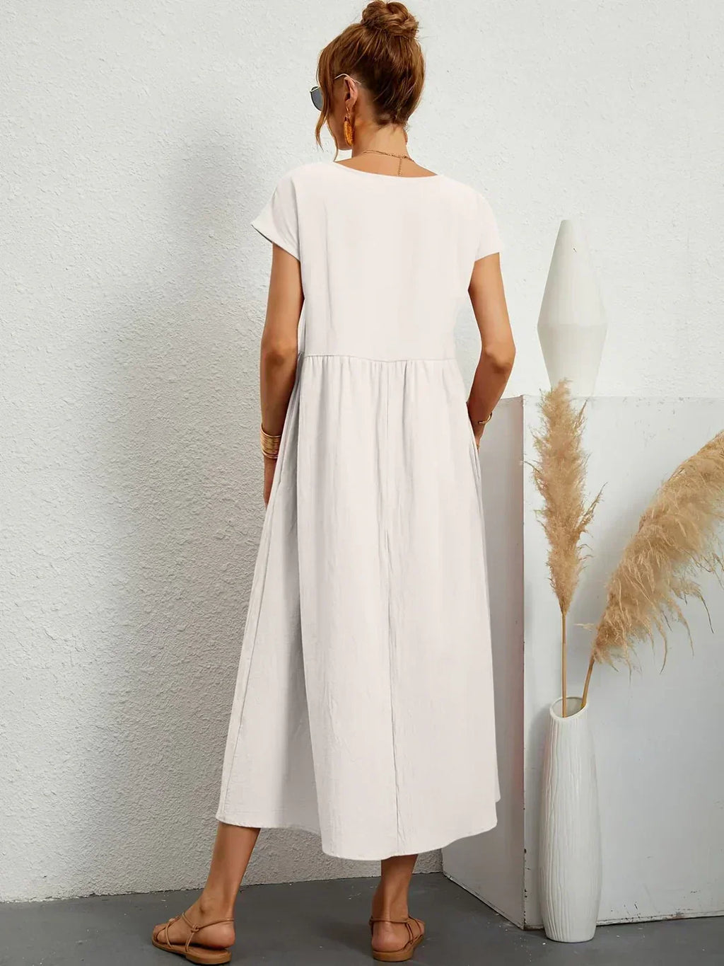 Naomi | Luftiges Maxikleid mit Taschen