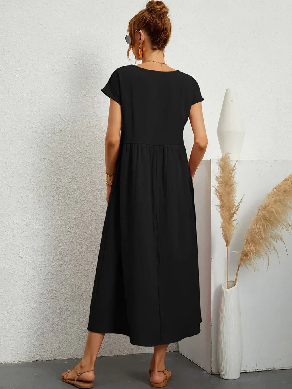 Naomi | Luftiges Maxikleid mit Taschen
