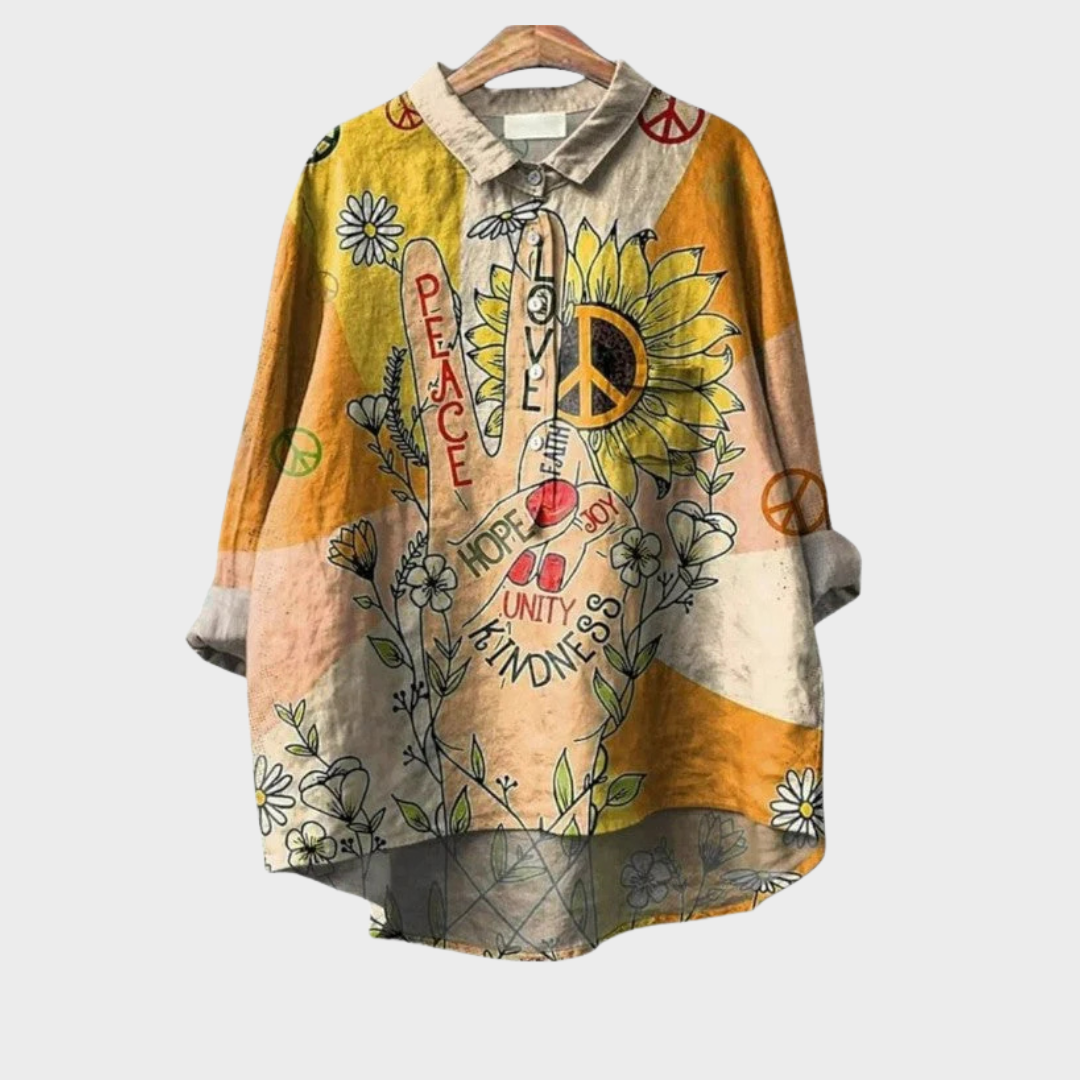 Nia | Bluse mit Künstlerprint