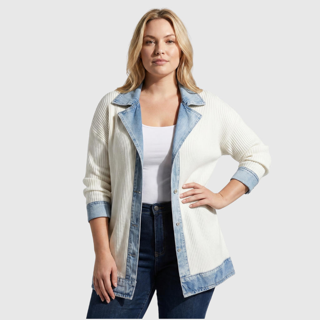 Bobbi | Lässige Patchwork Denimjacke
