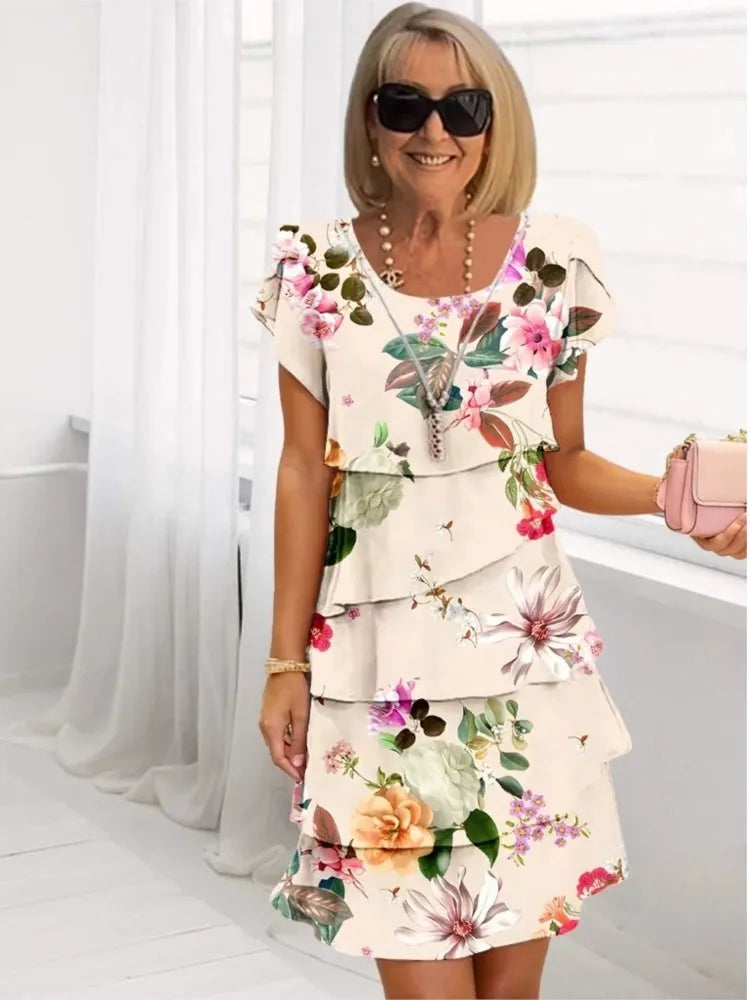 Ellen | Florales Volantkleid