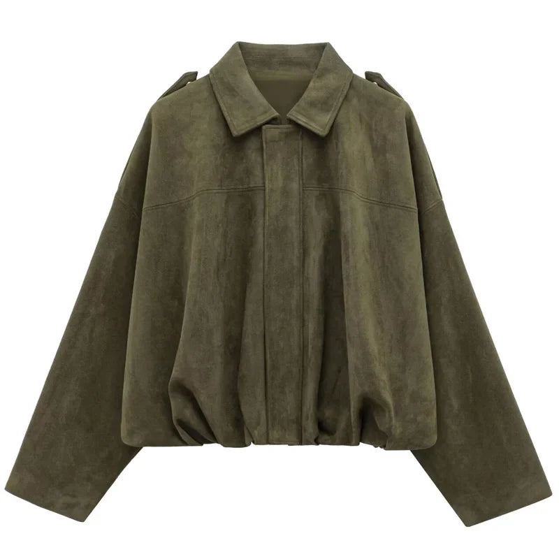 Jade | Bomberjacke mit Wildleder-Haptik