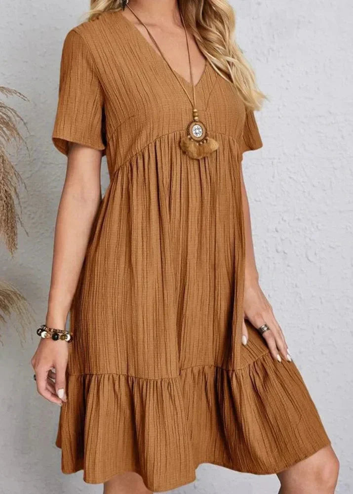 Cindy | Luftiges Sommerkleid mit Volantsaum