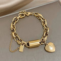 Goldenes Herz-Charm-Armband