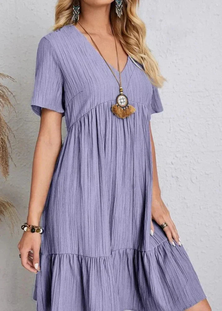 Cindy | Luftiges Sommerkleid mit Volantsaum