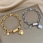 Goldenes Herz-Charm-Armband