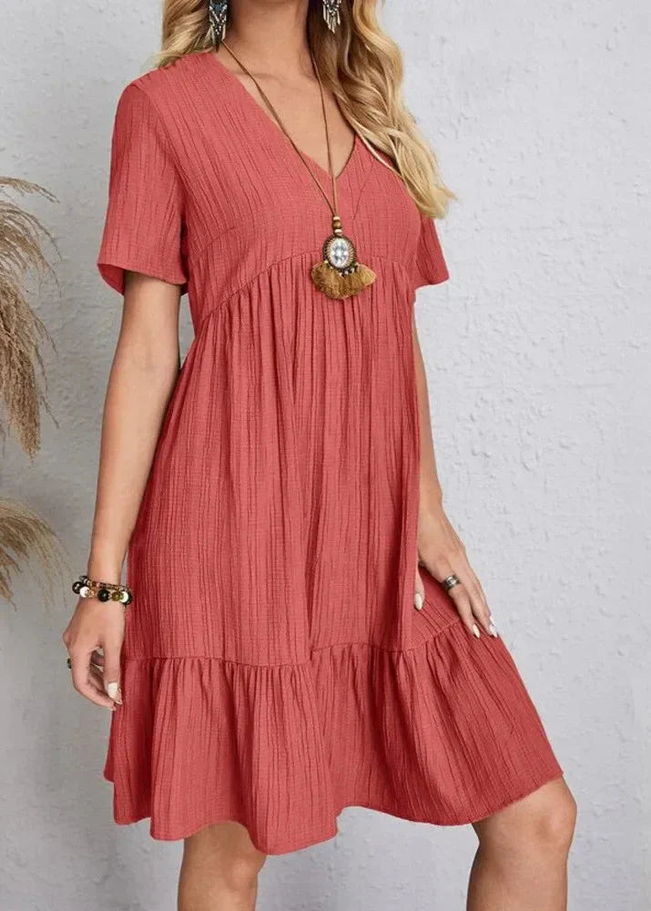 Cindy | Luftiges Sommerkleid mit Volantsaum