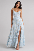 Violet | Elegantes Maxikleid mit Volants