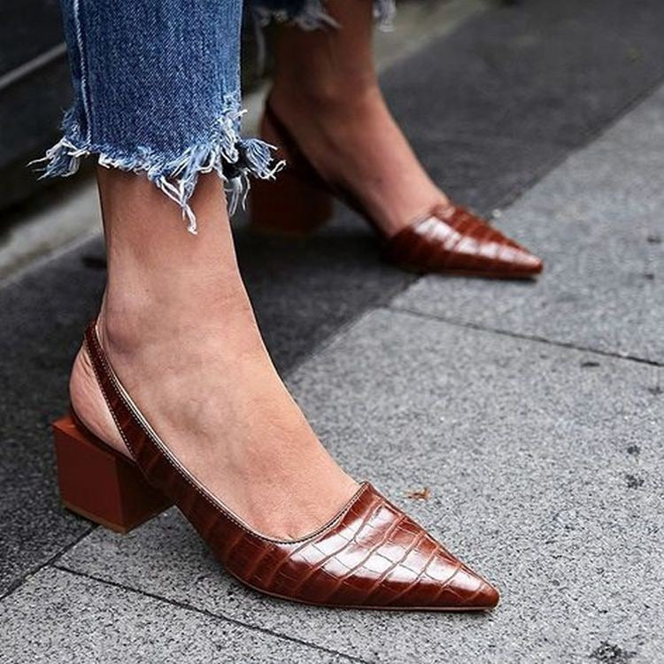 Olga - Élégantes chaussures à talons carrés pour un style chic