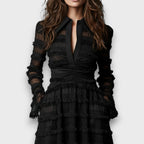 Lucy | Transparente Texturkleid