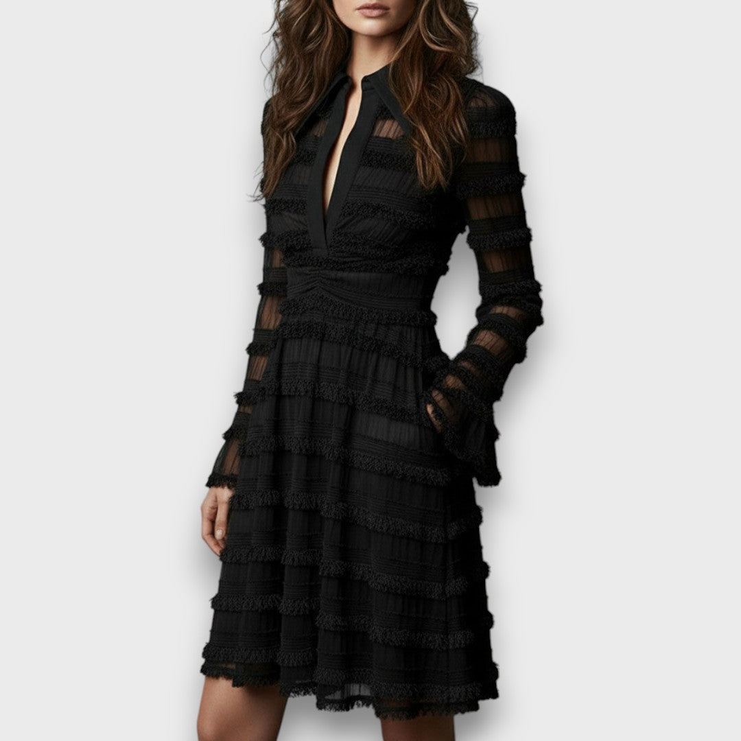 Lucy | Transparente Texturkleid