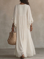 Moreau lyon | maxi-kleid mit spitze für damen