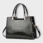 Maison Verdelle - Handtasche mit glänzendem Krokodilleder-Muster