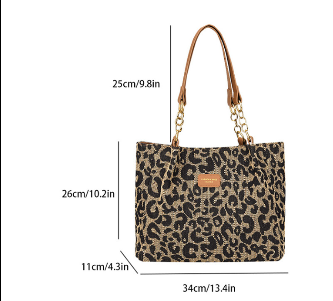 Lévrier – Leopard Canvas Einkaufstasche