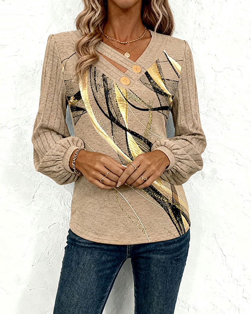 Odette - Blouse Rayée Élégante Avec Manches Lanternes Bouffantes
