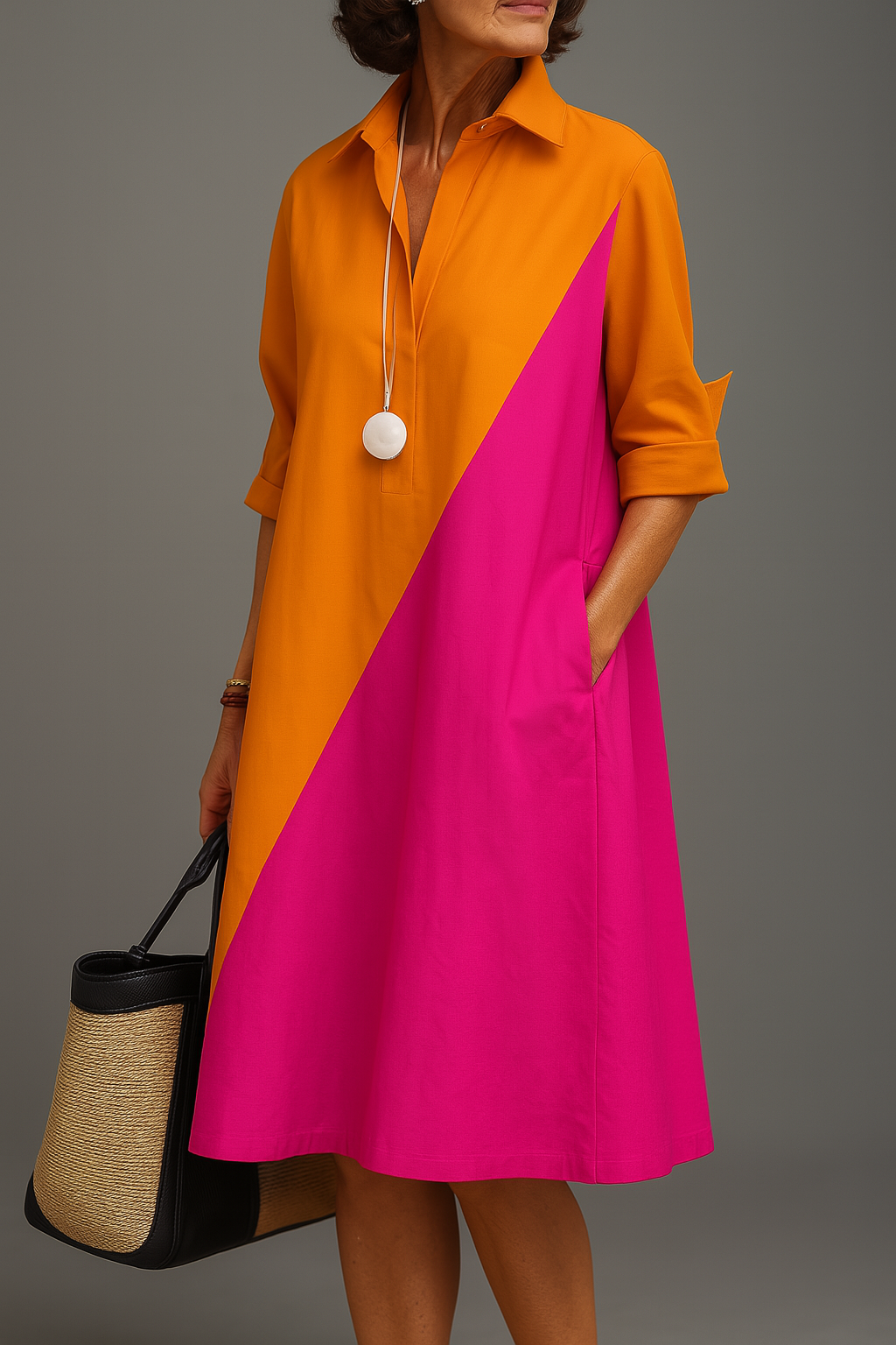 Eliana | Elegantes Hemdblusenkleid