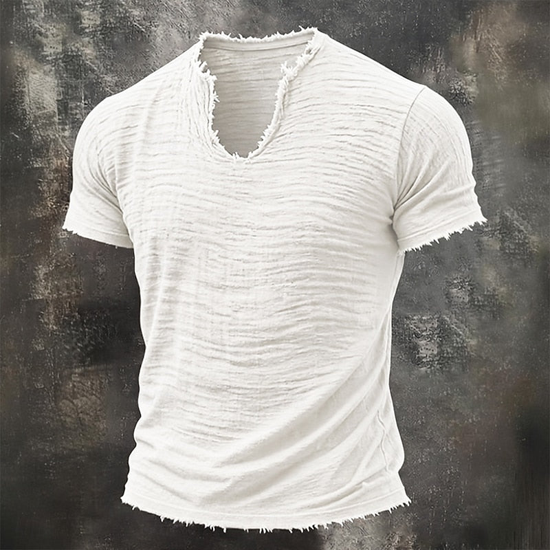 Varel | Vintage T-Shirt mit V-Ausschnitt
