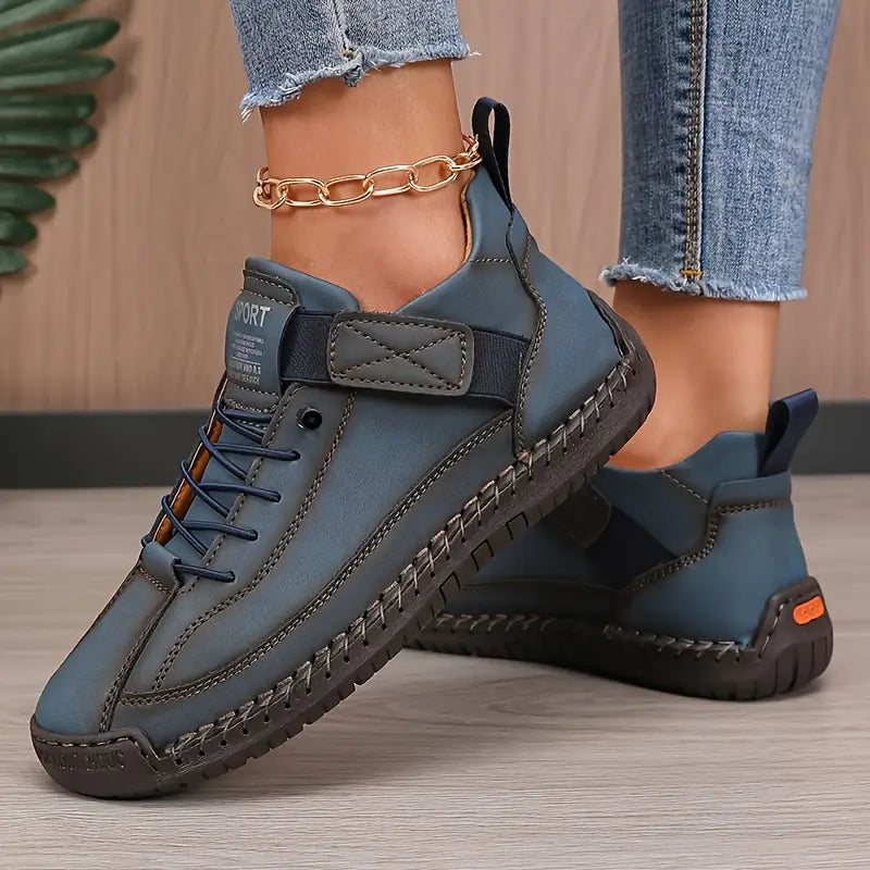 Gisela - Chaussures orthopédiques confortables à effet cuir